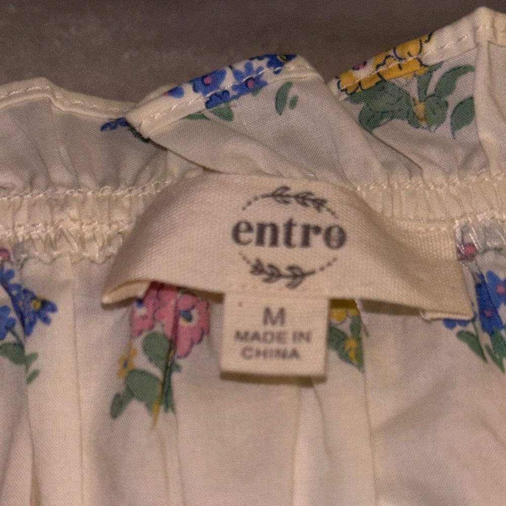 Tank Top Tassel Tie Straps with Elastic Waist by Entro NWOT Size M - Picture 6 of 6
